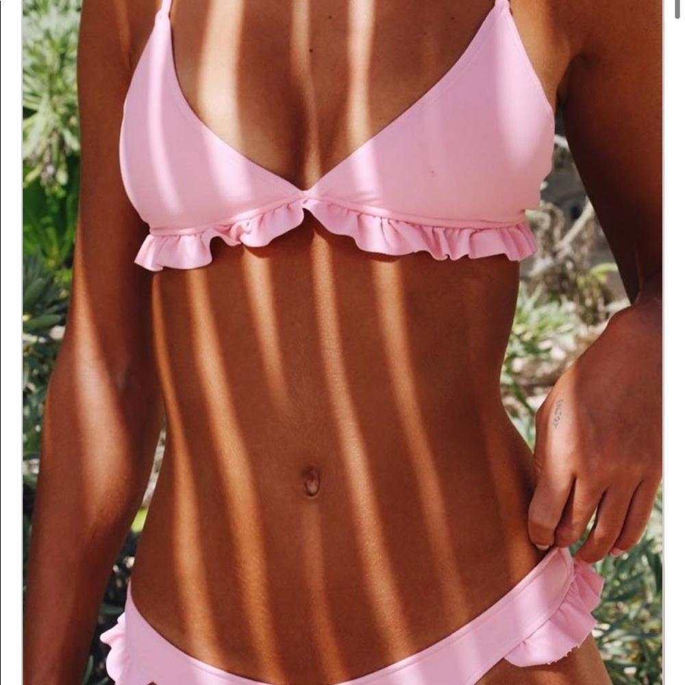 BRAND NEW PINK RUFFLE BIKINI SET